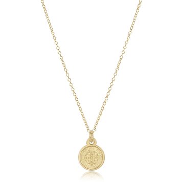 eNewton 16" Necklace Gold - Blessing Small Gold Disc