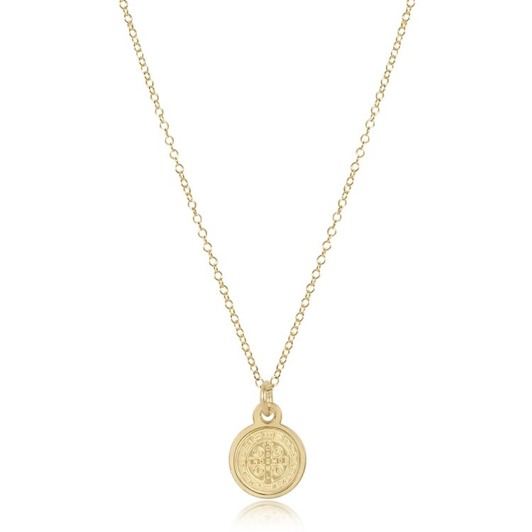 eNewton 16" Necklace Gold - Blessing Small Gold Disc