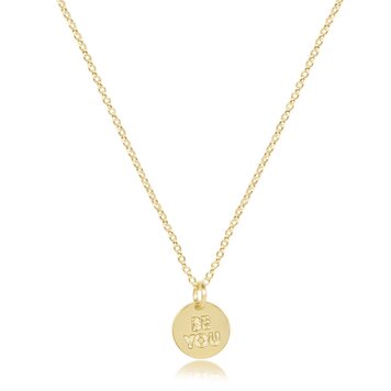 eNewton 16" Necklace Gold - be you. Small Gold Disc