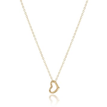 eNewton 16" Necklace Gold - Love Small Gold Charm