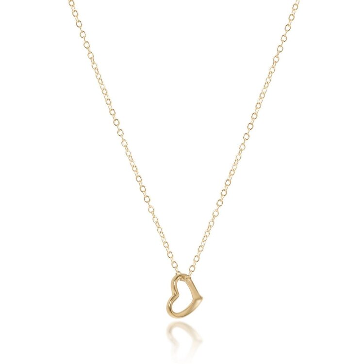 eNewton 16" Necklace Gold - Love Small Gold Charm