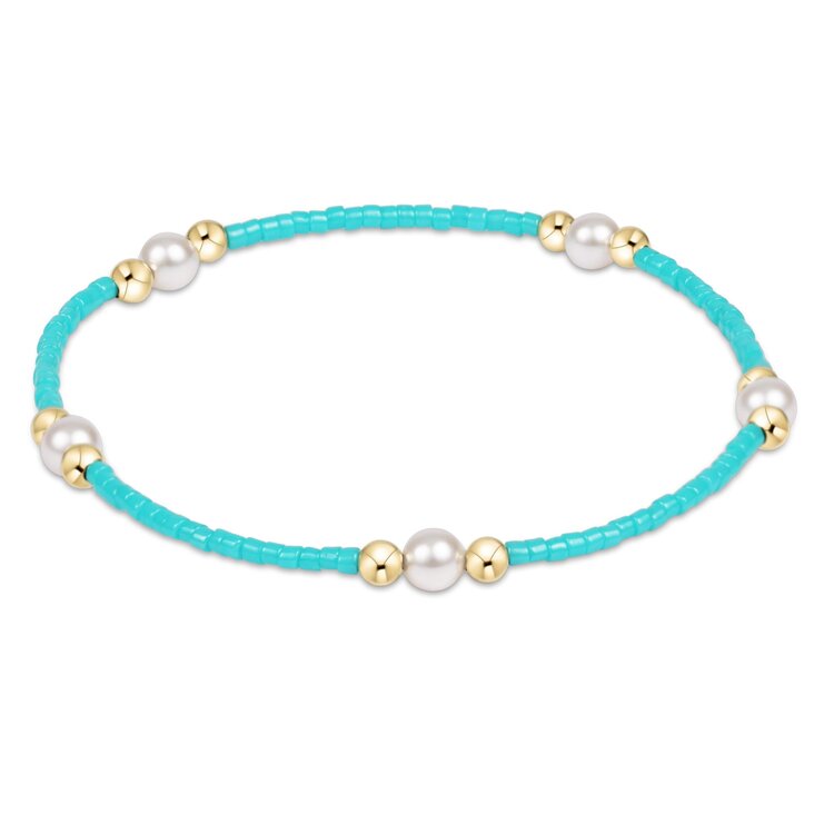 eNewton Hope Purpose Pearl Bracelet - Turquoise