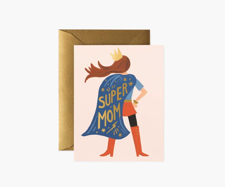 Roll of 3 Wrapping Sheets / Super Mom