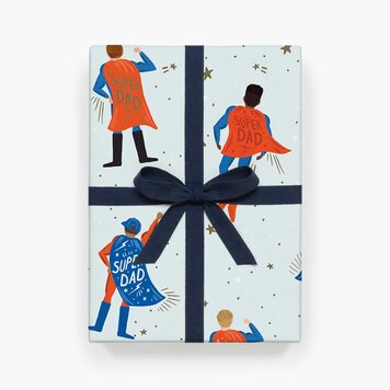 Roll of 3 Wrapping Sheets / Super Dad