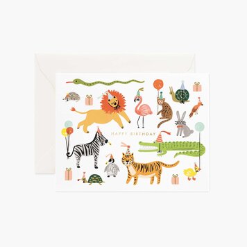 Roll of 3 Wrapping Sheets / Party Animals