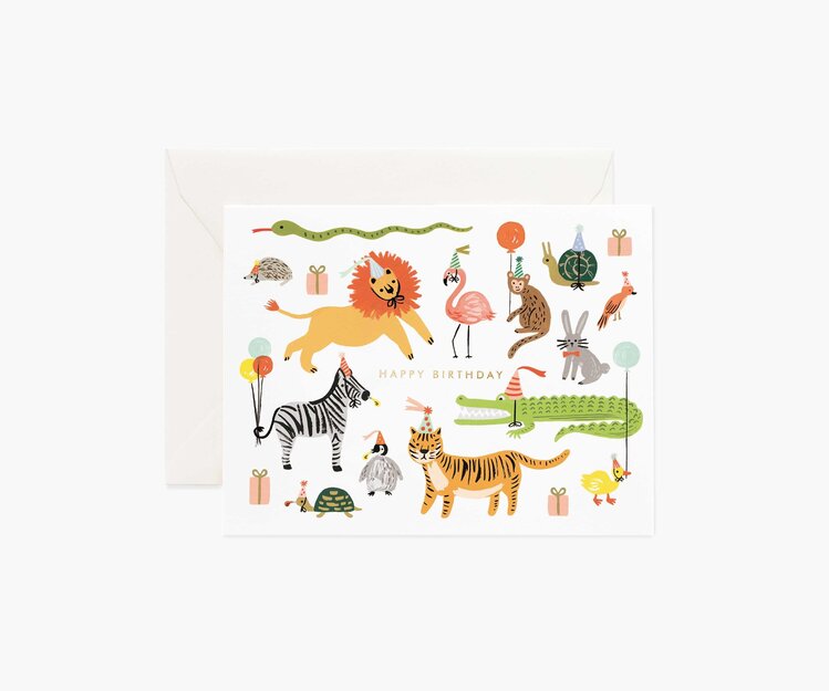 Roll of 3 Wrapping Sheets / Party Animals