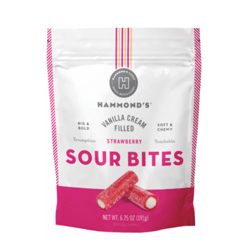 Hammond's Candies Sour Bites Straw Filled Vanilla