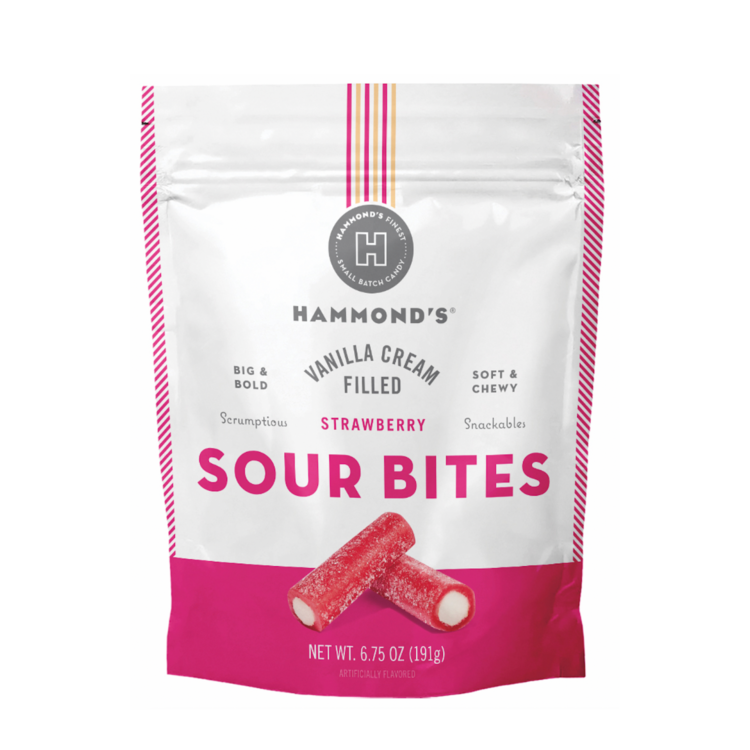 Hammond's Candies Sour Bites Straw Filled Vanilla