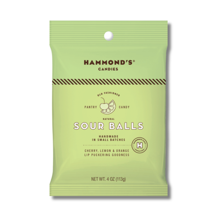 Hammond's Candies Drops Nat Sour Balls Assorted