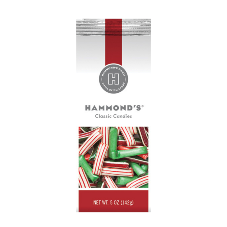Hammond's Candies Christmas Mix Straws Filled w Chocolate & Creme