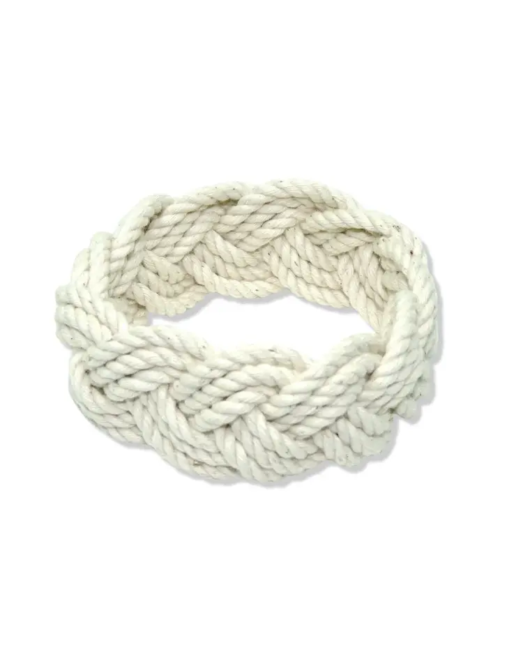 Narrow Sailor Bracelet / White - Medium 6-7 in