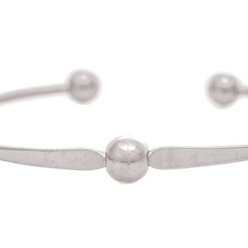 Rain Jewelry Collection Silver Ball Top Brass Cuff Bracelet