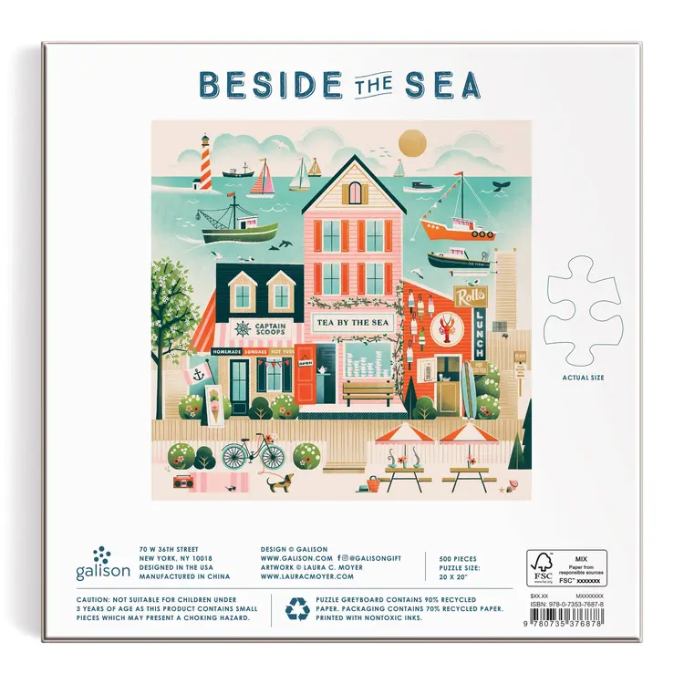 Chronicle Books Beside the Sea 500 Piece Puzzle