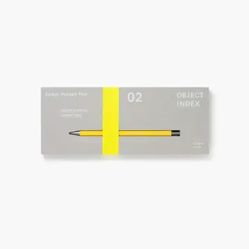 Kakimori Cedar Pocket Pen / Yellow