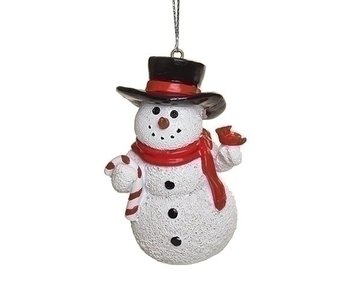 2.75"H SNOWMAN ORNAMENT W/STORY; BOXED