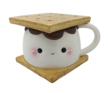 MARSHMALLOW S'MORE MUG W/ LID SET