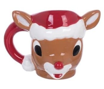 Rudolph The Red-Nosed Reindeer Sculpted Ceramic Mug