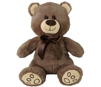 8" Cafe Cocoa Bear w/Paws and Ribbon