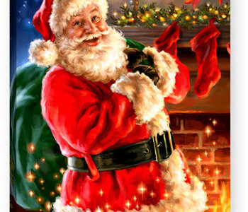 TWAS THE NIGHT BEFORE CHRISTMAS - LIGHTED TABLETOP CANVAS 8X6
