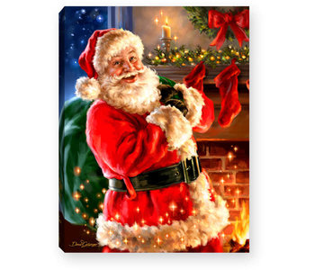 TWAS THE NIGHT BEFORE CHRISTMAS - LIGHTED TABLETOP CANVAS 8X6