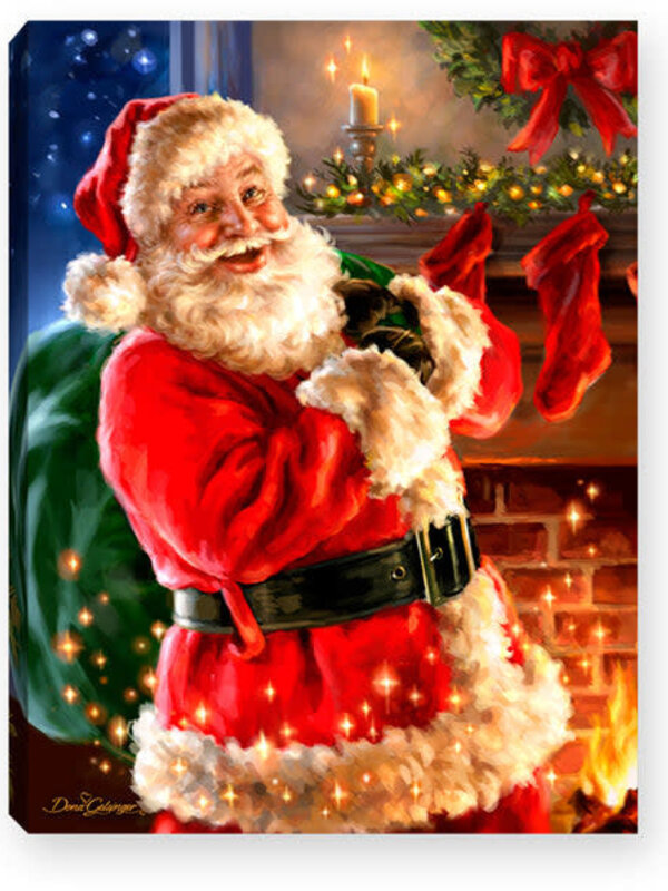 TWAS THE NIGHT BEFORE CHRISTMAS - LIGHTED TABLETOP CANVAS 8X6