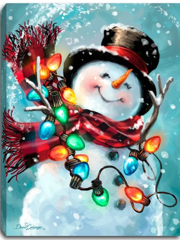 CHRISTMAS JOY - LIGHTED TABLETOP CANVAS 8X6