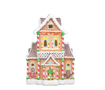 GINGERBREAD HOUSE WITH LIGHTS