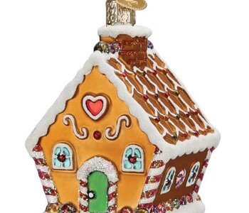 SWEET GINGERBREAD COTTAGE ORNAMENT