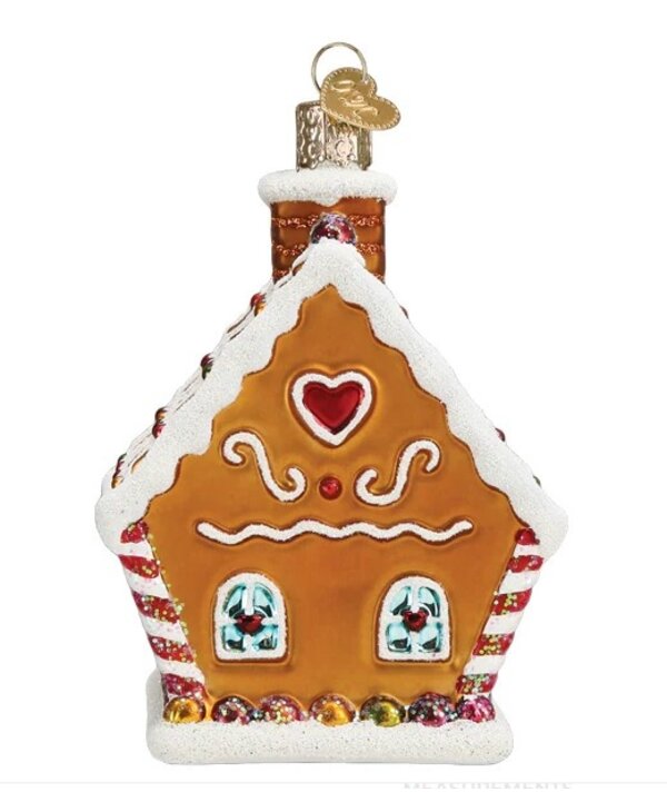 SWEET GINGERBREAD COTTAGE ORNAMENT