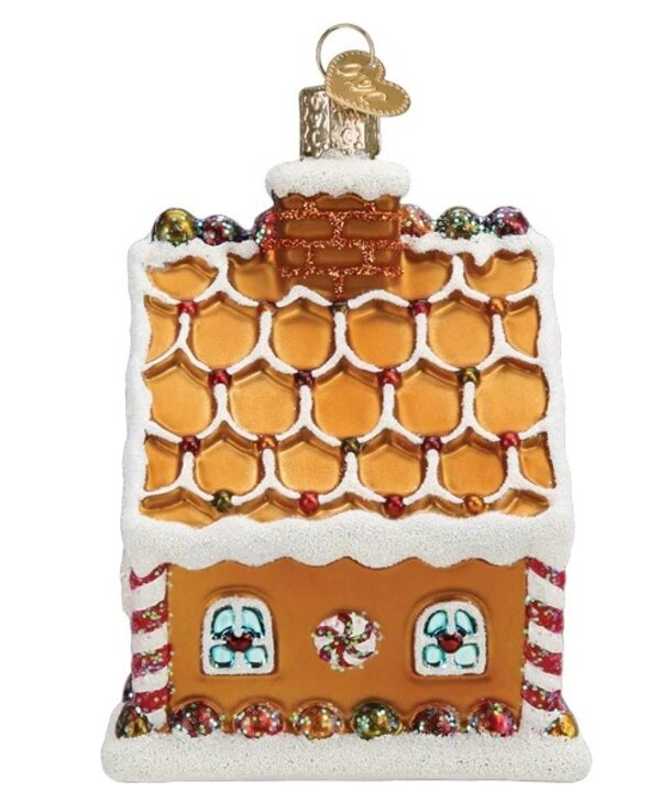 SWEET GINGERBREAD COTTAGE ORNAMENT