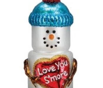LOVE YOU S'MORE SNOWMAN ORNAMENT