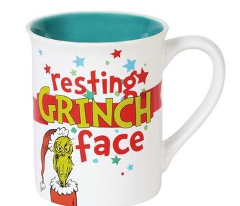Resting Grinch Face Mug