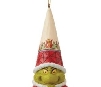 Grinch Gnome Hand Clenched Ornament