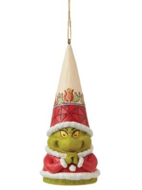 Grinch Gnome Hand Clenched Ornament