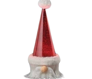 12"H LED SWIRLING SANTA HAT GNOME