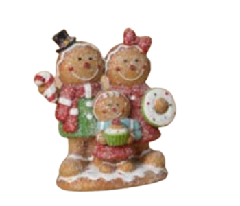 6.69"H Resin Gingerbread Family