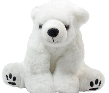 10" Polar Bear w/embroidered paws