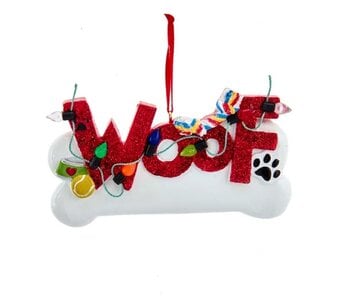 "Woof" Dog Ornament