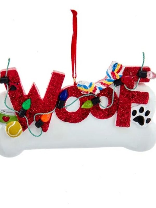 "Woof" Dog Ornament