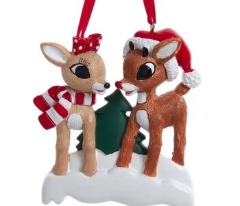 Rudolph The Red Nose Reindeer® & Clarice Family of 2 Ornament