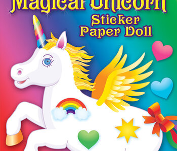 Glitter Magical Unicorn Sticker Paper Doll