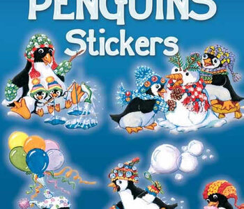 Glitter Penguins Stickers