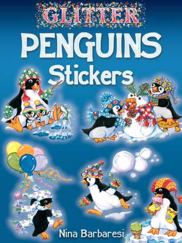 Glitter Penguins Stickers