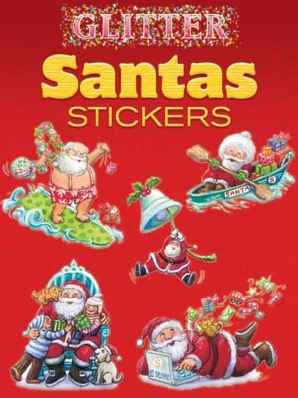 Glitter Santas Stickers