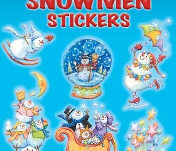 Glitter Snowmen Stickers