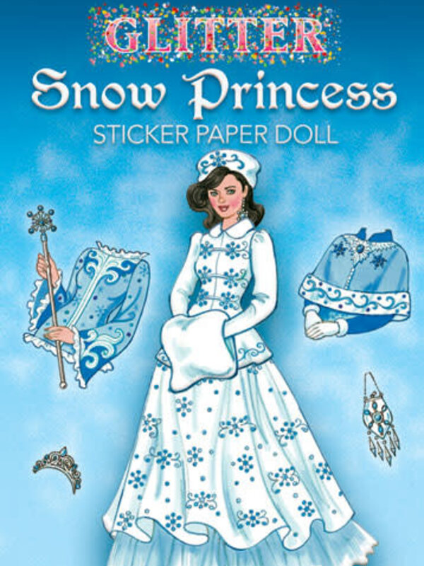 Glitter Snow Princess Sticker Paper Doll