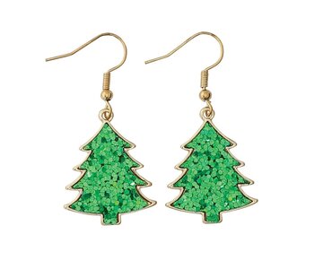 Green Glitter Trees