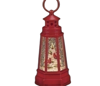 LIGHTED CARDINAL SHIMMER LIGHTHOUSE