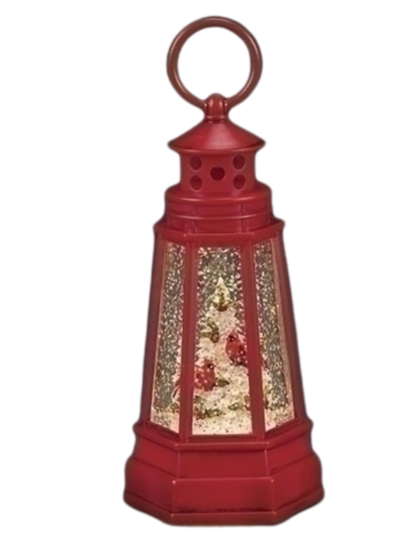 LIGHTED CARDINAL SHIMMER LIGHTHOUSE