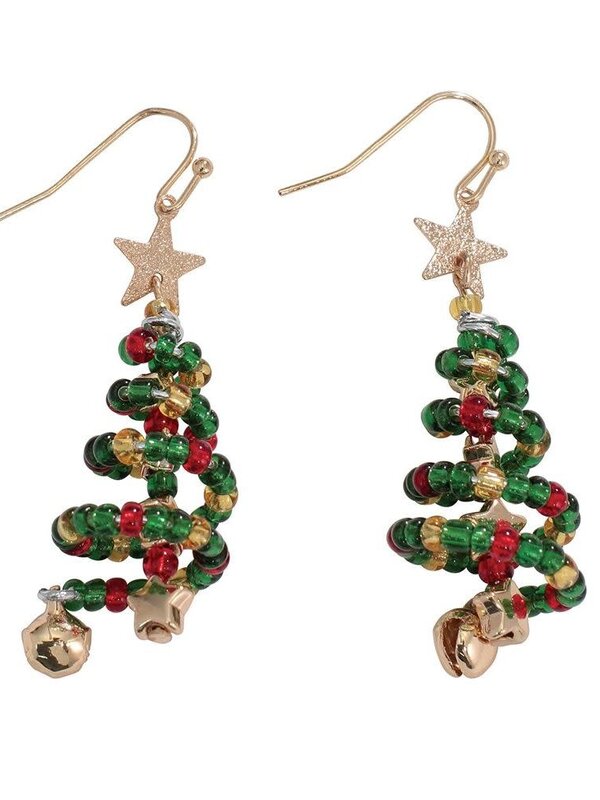 Bead Xmas Tree w Bell+Star